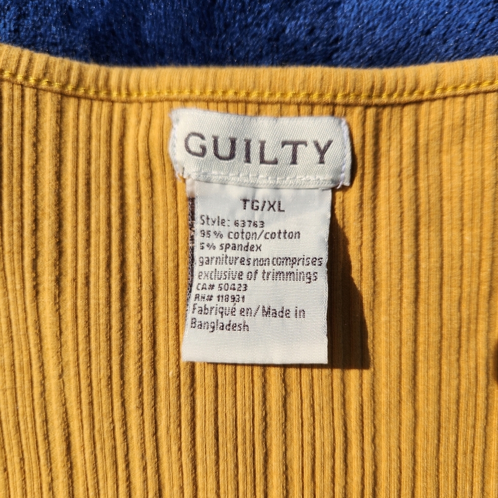 Guilty Yellow Bodycon Button Up Mini Dress - Picture 2 of 3